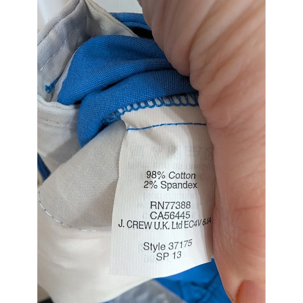 J.Crew Stretch Chino‎ Bermuda Shorts Blue City Fit NWT - Size 8